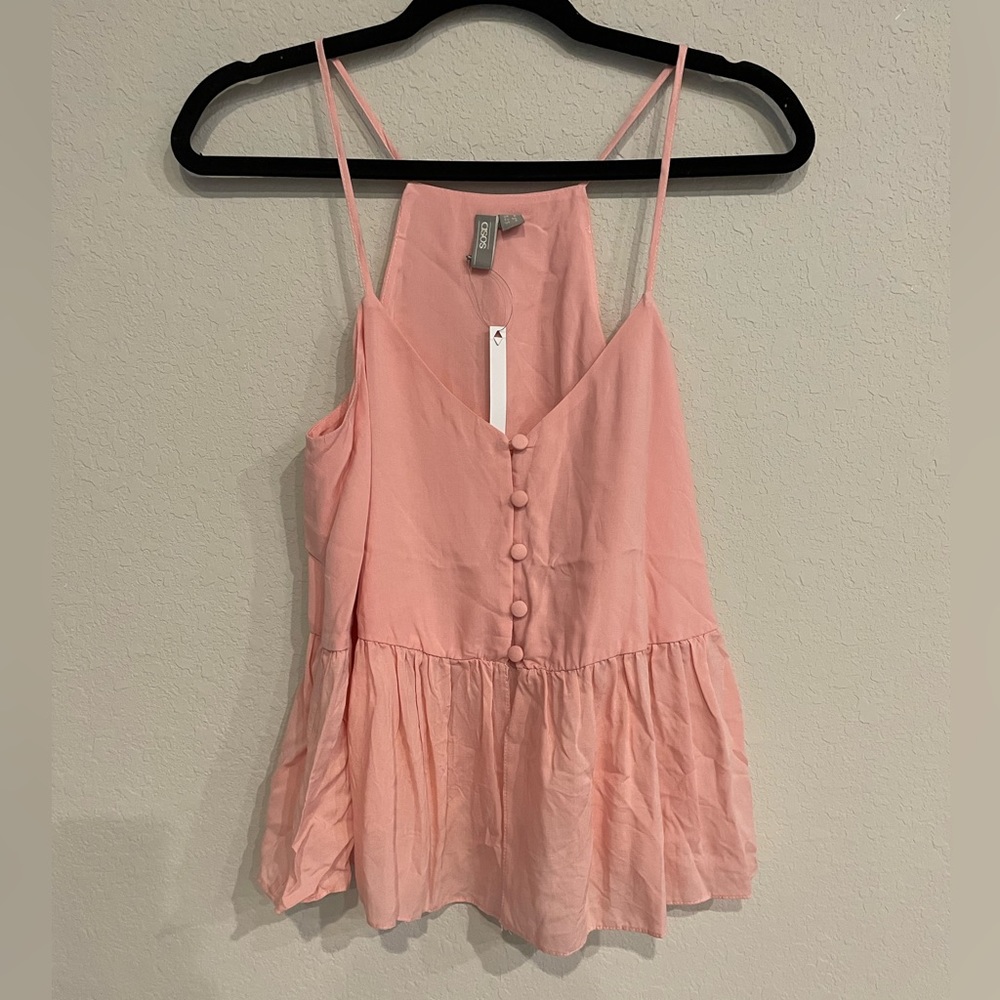 NWT ASOS Button Peplum Cami